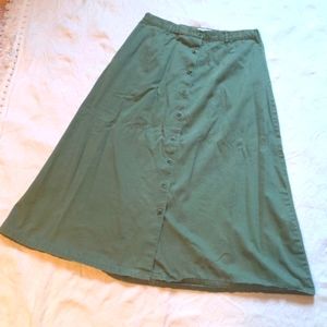 Vintage button front a-line skirt 14